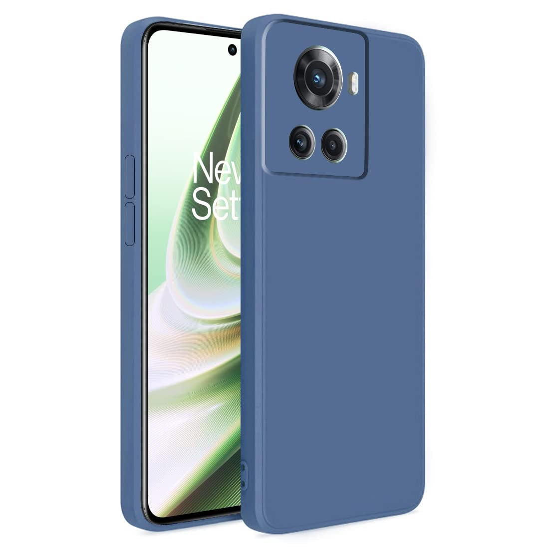 Back Cover for OnePlus 10R 5G | Full Camera Protection | Liquid Silicon Case | Flexible Bumper Case for OnePlus 10R 5G (Blue)