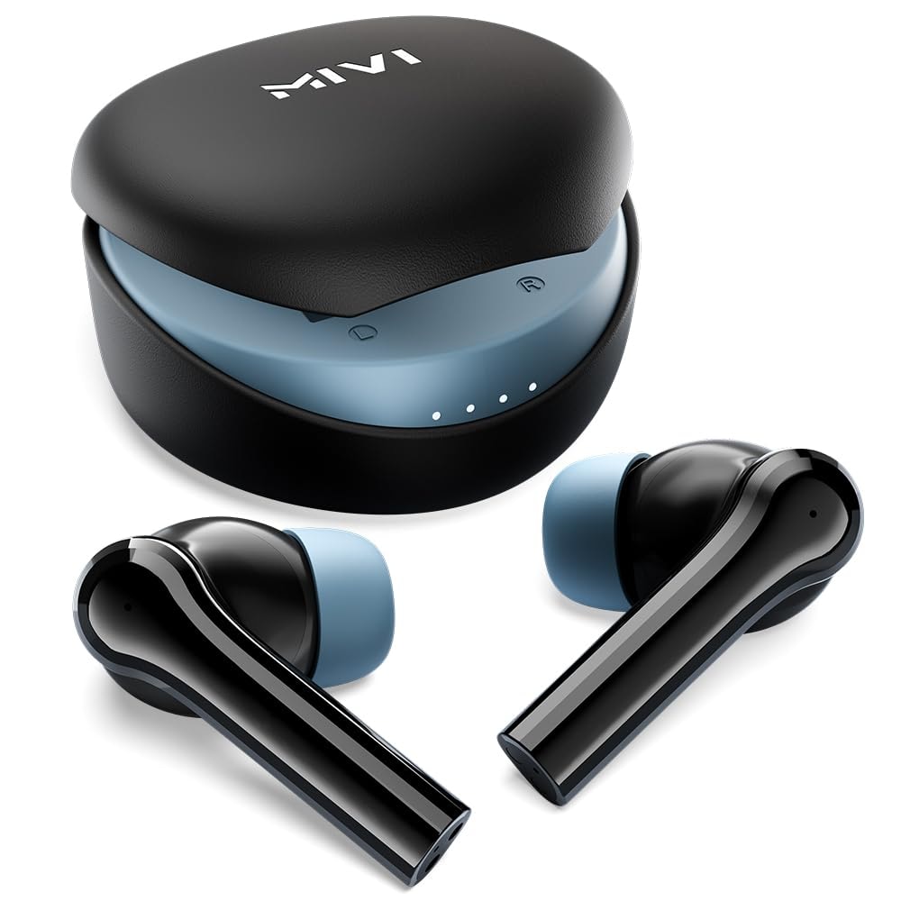 Mivi DuoPods Thunder Earbuds, 60H Playtime, BT 5.3, AI ENC, TWS Buds