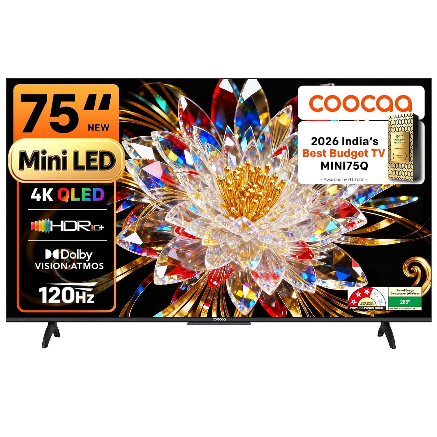 coocaa 190 cm (75 inches) 4K Ultra HD Smart Mini LED QLED Google TV 75MINI75Q